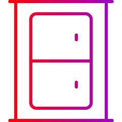 Bedside Table Vector Line Gradient Icon