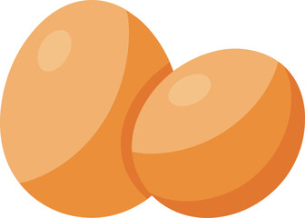 two golden eggs with vector style