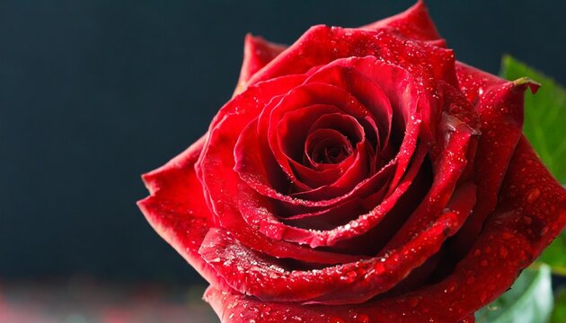 red rose with streaks of red paint