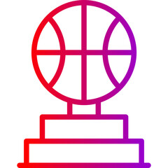 Basketball Vector Line Gradient Icon