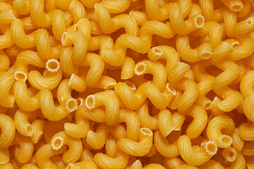 Texture of uncooked cavatappi pasta