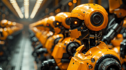 Fototapeta premium Robotics Future: The Pulse of Modern Industry.