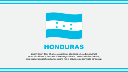 Honduras Flag Abstract Background Design Template. Honduras Independence Day Banner Social Media Vector Illustration. Honduras Design