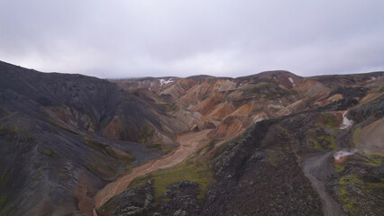 Landmannalaugar is a location in Iceland's Fjallabak Nature Reserve in the Highlands. It is on the edge of the Laugahraun lava field. This lava field was formed by an eruption in 1477.