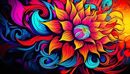 Elegant exotic floral pattern wallpaper texture for luxurious and vibrant home decor