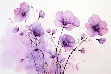 Delicate multicolor watercolor floral background - vibrant and serene artwork for design projects