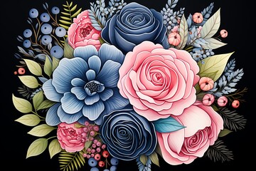 Delicate multicolor watercolor floral background - vibrant and serene artwork for design projects