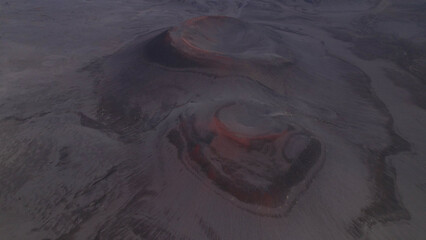 Fjallabak craters in Iceland. Landmannalaugar Black Craters.