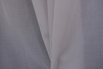 White cotton fabric with waves.
