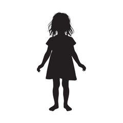 Joyful Innocence: Vector Children Silhouette - Celebrating the Playful Spirit and Innocence of Childhood in Graceful Form. Child Vector, Child Silhouette.