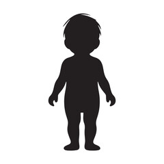 Obraz premium Joyful Innocence: Vector Children Silhouette - Celebrating the Playful Spirit and Innocence of Childhood in Graceful Form. Child Vector, Child Silhouette.