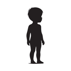 Joyful Innocence: Vector Children Silhouette - Celebrating the Playful Spirit and Innocence of Childhood in Graceful Form. Child Vector, Child Silhouette.