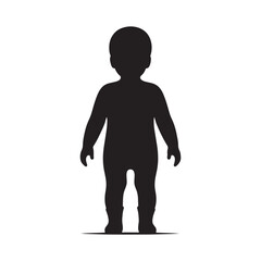 Joyful Innocence: Vector Children Silhouette - Celebrating the Playful Spirit and Innocence of Childhood in Graceful Form. Child Vector, Child Silhouette.