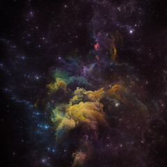 Fototapeta na wymiar Vision of Nebulous Space