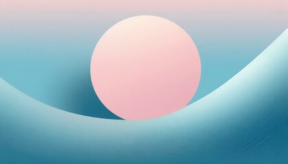 A soft pink circle fades into a light blue background, evoking a sense of calmness