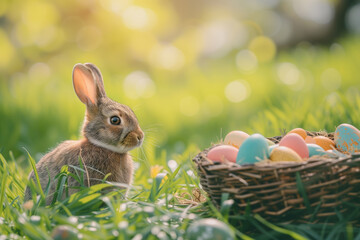 Fototapeta na wymiar Easter Bunny: Spring Magic