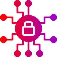Cyber Security Vector Glyph Gradient Icons