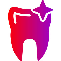 Tooth Vector Glyph Gradient Icons