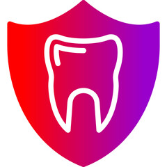 Shield Vector Glyph Gradient Icons