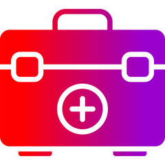 Obraz premium First Aid Kit Vector Glyph Gradient Icons