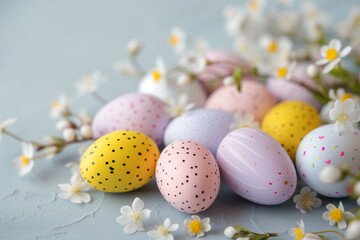 Spring joy: Flowers and Easter Eggs