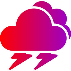 Storm Vector Glyph Gradient Icons