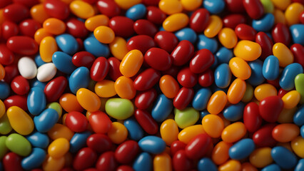 Fototapeta na wymiar Colorful candies background. Top view