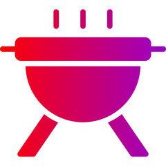 Barbecue Vector Glyph Gradient Icons