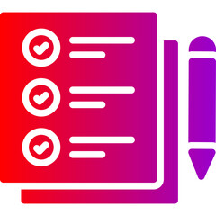Obraz premium Document Vector Glyph Gradient Icons