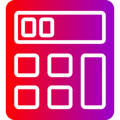 Calculator Vector Glyph Gradient Icons