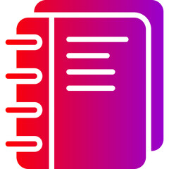 Notebook Vector Glyph Gradient Icons