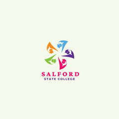 Fototapeta na wymiar Salford abstract colorful logo