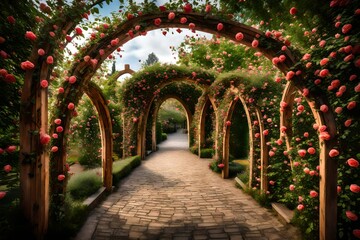arch in the park generated by AI technology