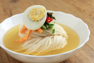 Korean Cold Noodle Soup or Naengmyeon