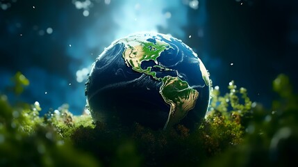 Artistic image of mother earth. World Environment - obrazy, fototapety, plakaty