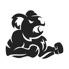 Koala logo template Isolated. Brand Identity. Icon Vector graphic