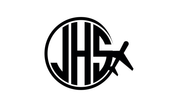 JHS three initial letter circle tour & travel agency logo design vector template. hajj Umrah agency, abstract, wordmark, business, monogram, minimalist, brand, company, flat, tourism agency, tourist