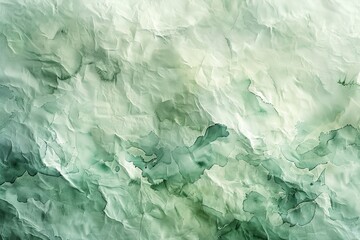 Obraz premium Green and White Abstract Painting