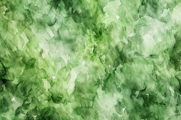 Green and White Paint Abstract Art