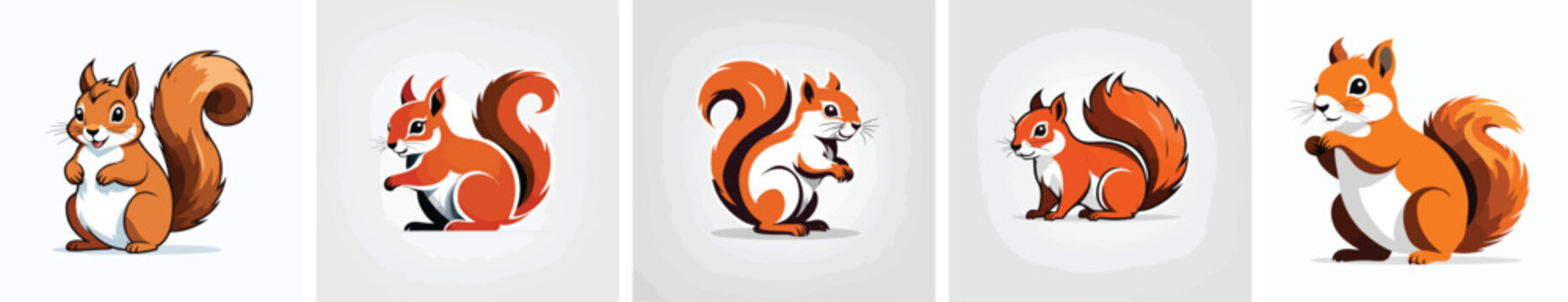 squirrel logo vector icons