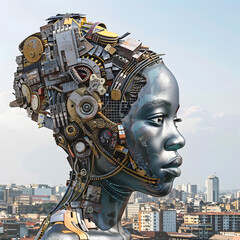 city of robot abstract art africa rising a continent on the verge of transformation