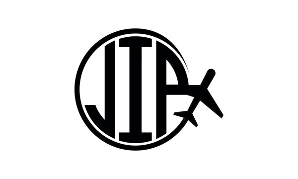 JIP three initial letter circle tour & travel agency logo design vector template. hajj Umrah agency, abstract, wordmark, business, monogram, minimalist, brand, company, flat, tourism agency, tourist