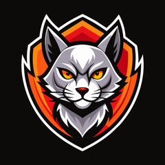 Cat Head Logo vector design - Cat sport team logo