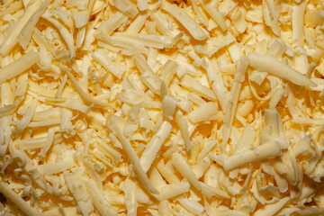Isolated grated cheese texture