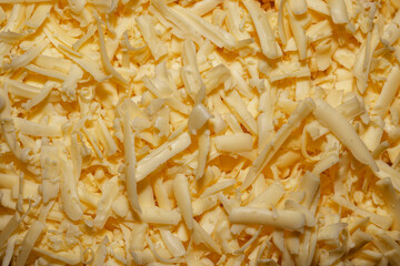 Isolated grated cheese texture