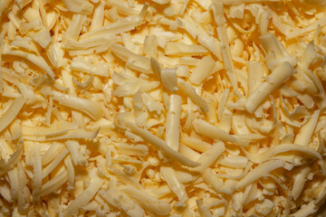 Isolated grated cheese texture