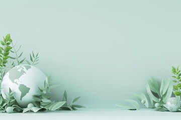 A minimalistic Earth Day background.and eco friendly design.