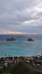 beach at sunset Hawaii 