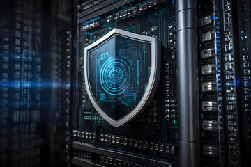 Cyber ​​security and data protection, internet network security, protect business and financial...