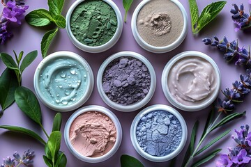 eco friendly skincare products made of from natural ingredients professional photography